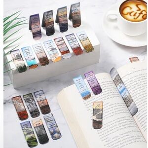 Lot of 3, Magnetic Bookmarks Inspirational Scripture Motivational Encouragement
